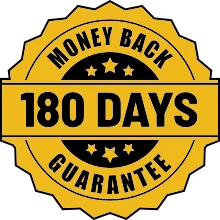 180 days money back guarantee